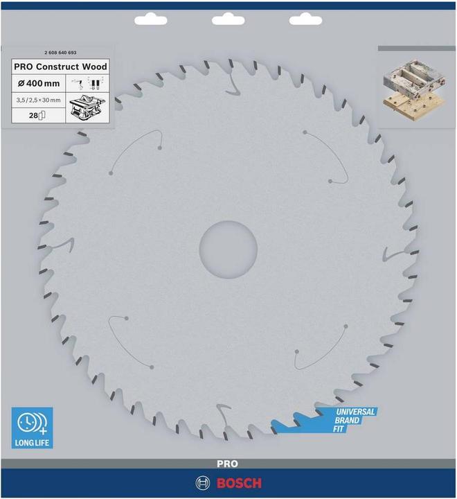 Actual product image Bosch Professional Zubehör PRO Construct Wood circular saw blade, 400 x 3.5 x 30 mm