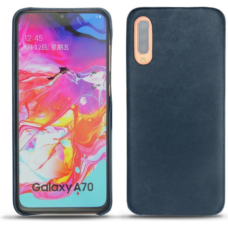 Noreve Lederschutzhülle (Samsung Galaxy A70), Smartphone Hülle, Blau