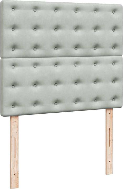 Actual product image vidaXL Bo x spring bed with mattress 120 x 190 cm velvet (120 x 190 cm)