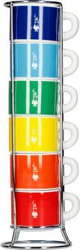 Productafbeelding Bialetti CUP Set van 6 porseleinen mokken met voet Koffiemok Kleur 60ml (65 ml, 6x)