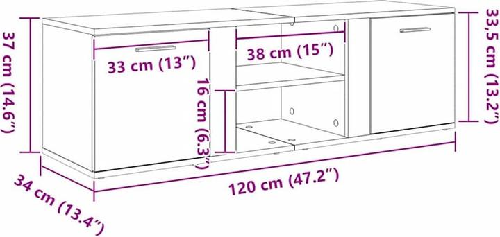 Image du produit vidaXL TV-Schrank (120 x 34 x 37 cm)