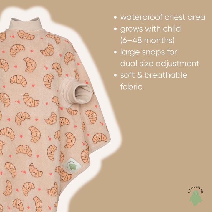 Produktbild Little Casimir Lätzchen mit Ärmeln – wasserdicht, saugfähig & verstellbar, für Babys 6M-4J (6 Monate)