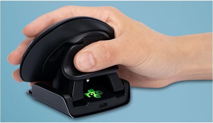 Actual product image R-Go Tools R-Go Mouse Twister ergonomic ambidextrous USB and Bluetooth bw (Cable, Wireless)