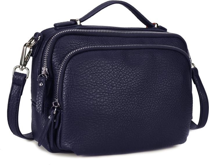 Only-Bags.Store Umhängetasche mit Reissverschluss, Crossbody Bag, Lederhandtasche klein