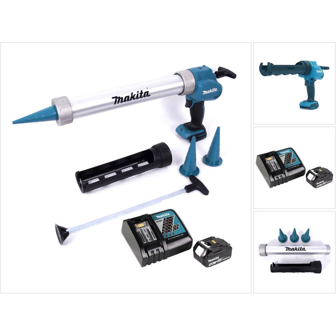 Makita, Kartuschenpistole + Fettpresse, DCG 180 RG1X Akku Kartuschenpistole 18 V + 1x Akku 6,0 Ah + Ladegerät