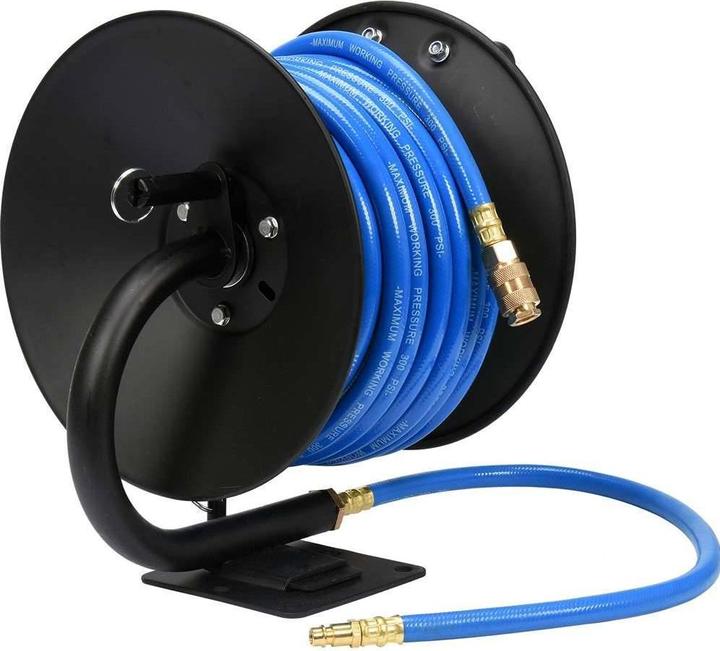 Actual product image Yato Professional compressed air hose Length: 15m Inner diameter: 10mm on reel for mounting on wall or