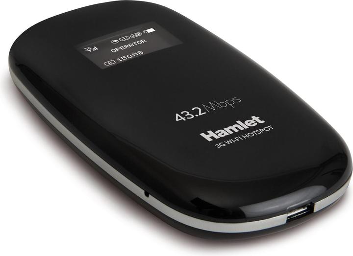 Actual product image Hamlet Wi-Fi 3G network sharing router for up to 10 devices with Micro SD slot up to 32 GB