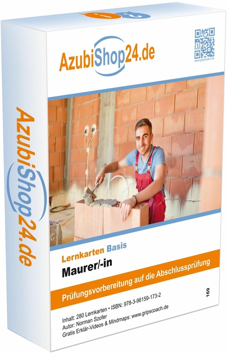 Actual product image Lernkarten Maurer /-in Prüfung Prüfungsvorbereitung (German, Norman Szofer, 2024)