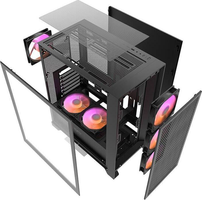 Produktbild Darkflash Tech Computer case DRX70 MESH 4 RGB fans (black) (ITX, ATX)