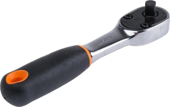 Produktbild Bahco Birnenförmige 1/4"-Umschaltknarre mit 72 Zähnen und 5°-Rückschwenkwinkel, 120 mm (1/4")