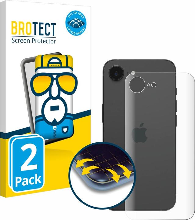 BROTECT Full-Cover Screen Protector voor Unihertz Jelly 2 2 Stuks - Full-Screen Schermbeschermer, 3D Curved