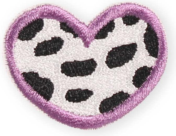 Immagine prodotto PhoneLook Adesivo Sticker per smartphone ricamato in 3D con un cuore maculato di mucca