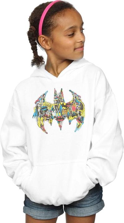 Produktbild Batman Batgirl Logo Collage Kapuzenpullover Mädchen (152, 158)