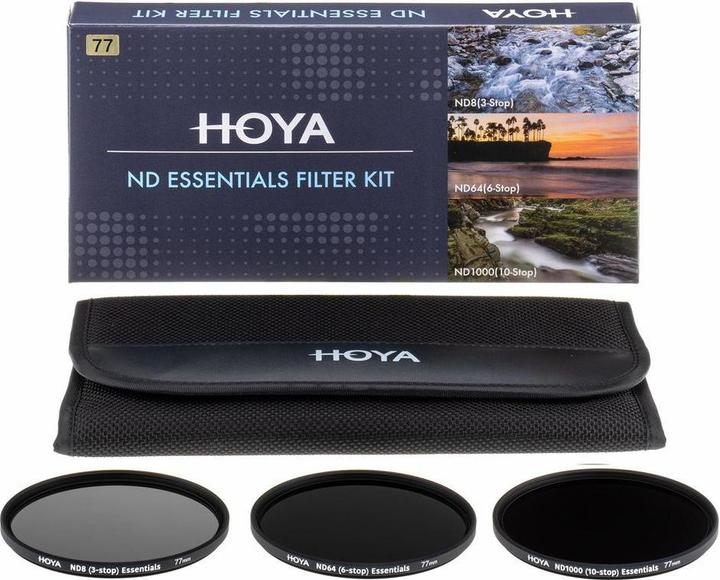 Actual product image Hoya 77mm ND Essentials Filter Kit 8/64/1000 (77 mm, Neutral density filter)