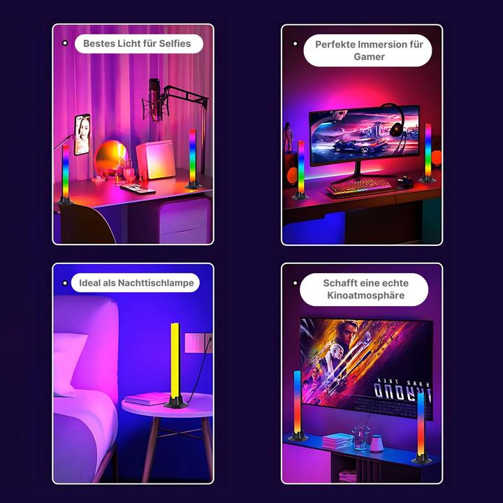 Actual product image Hermex 2er Set LED-Umgebungslicht Stehlampe Hintergrund-Beleuchtung Desktop-Licht