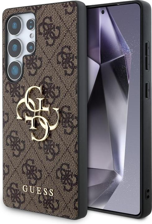 Produktbild Guess PU 4G Metal Logo Case für Samsung Galaxy S25 Ultra - brown (Samsung Galaxy S25 Ultra)