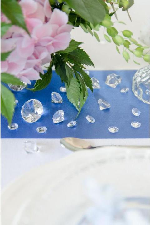 Productafbeelding Partydeco Strooidecoratie diamanten 1,2 cm, 100 stuks, transparant (100 Pcs.)