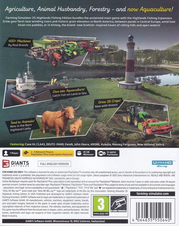 Produktbild Giants Software Farming Simulator 25: Highlands Fishing Edition for PS5 (PS5)