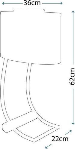 Produktbild Elstead Lighting Lex Tischleuchte E27 Gebürsteter Stahl (E27)
