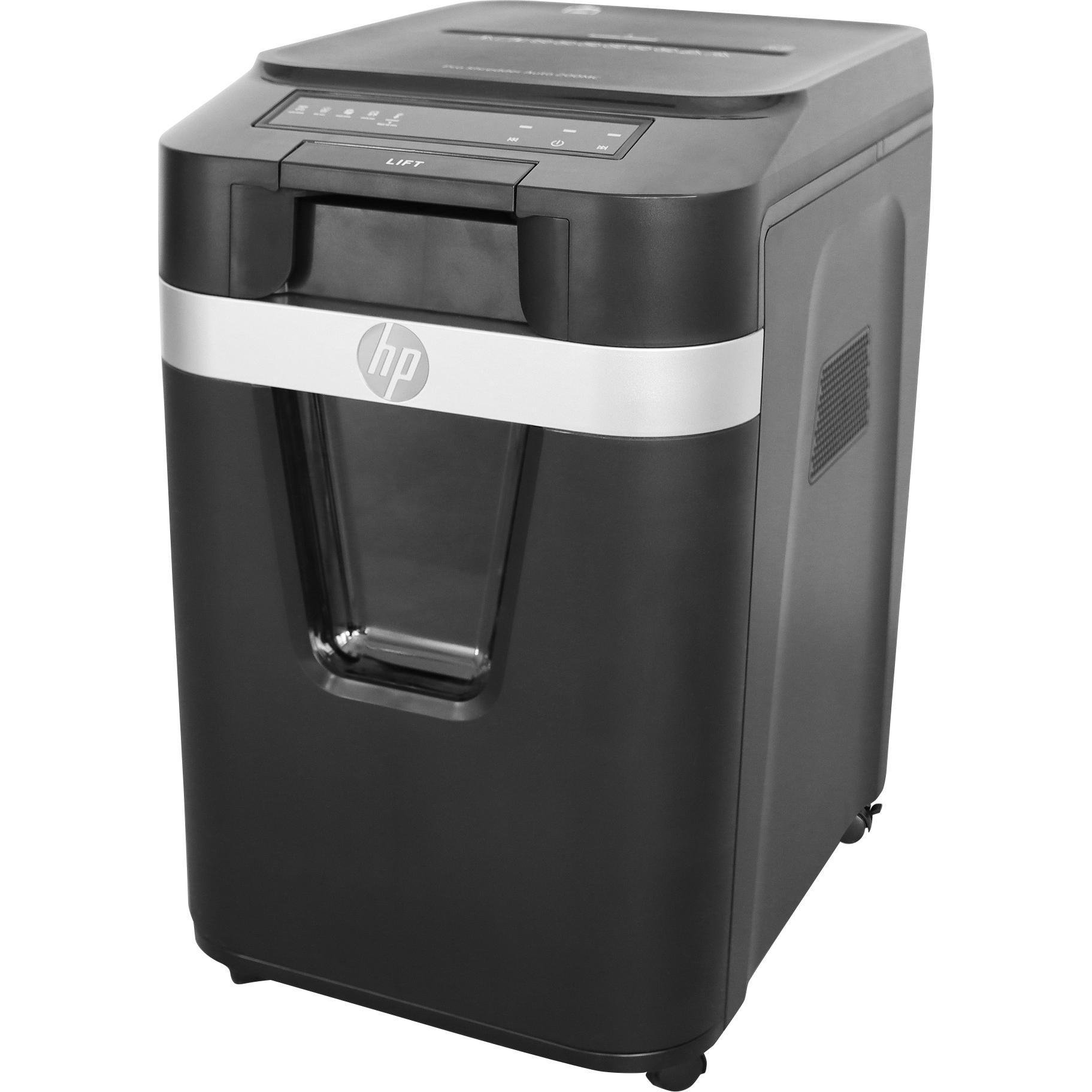 Thumbnail - HP, Aktenvernichter, Pro Shredder Auto 200MC Aktenvernichter mit Partikelschnitt P-5, 2 x 12 mm, bis 200 Blatt, schwar (...