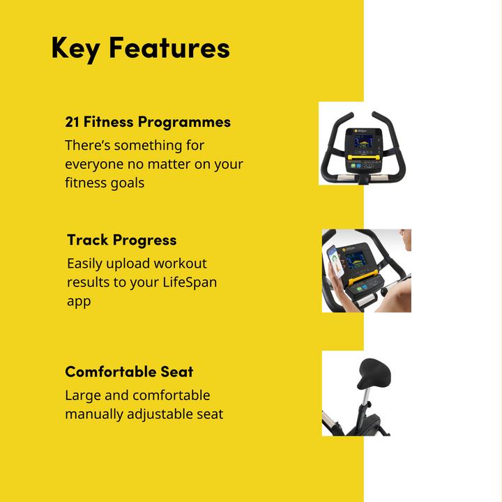 Actual product image Lifespan Europe Exercise bike "Upright Bike C3i" LifeSpan Fitness