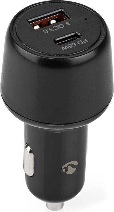 Nedis Car charger 65 W 2.0 3.0 3.25 A - Number of outputs: 2, Port type: USB-A / USB-C™, Automa