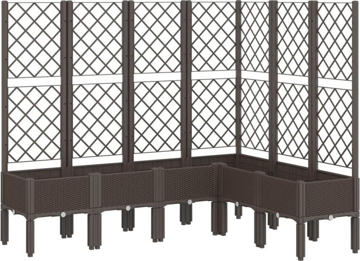 Image du produit vidaXL Bac à plantes avec treillis PP