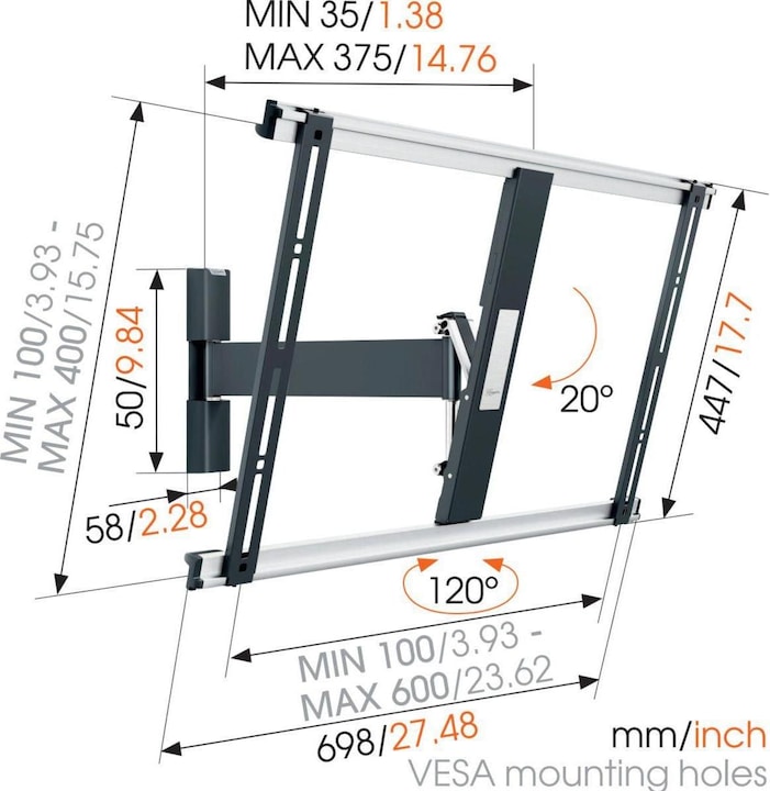 Produktbild Vogels Thin 525 (Wand, 65", 25 kg)