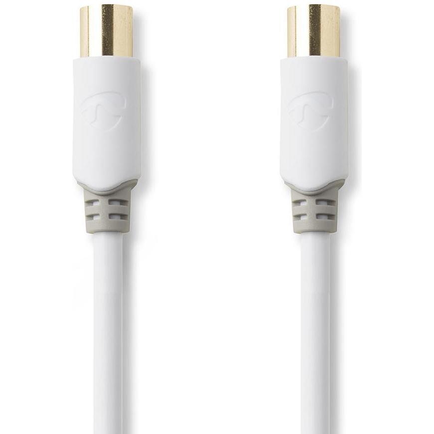 Nedis Koaxial Kabel IEC (Coax) Stecker IEC (Coax) Buchse Vergoldet 75 Ohm Doppelt geschirmt Unisex (75 dB, Antennenkabel...