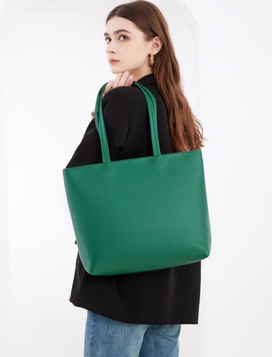 Produktbild Only-Bags.Store Henkeltaschen, einfache Handtaschen PU Leder Shopper Tasche für Arbeit, Schule, Einkaufen mit