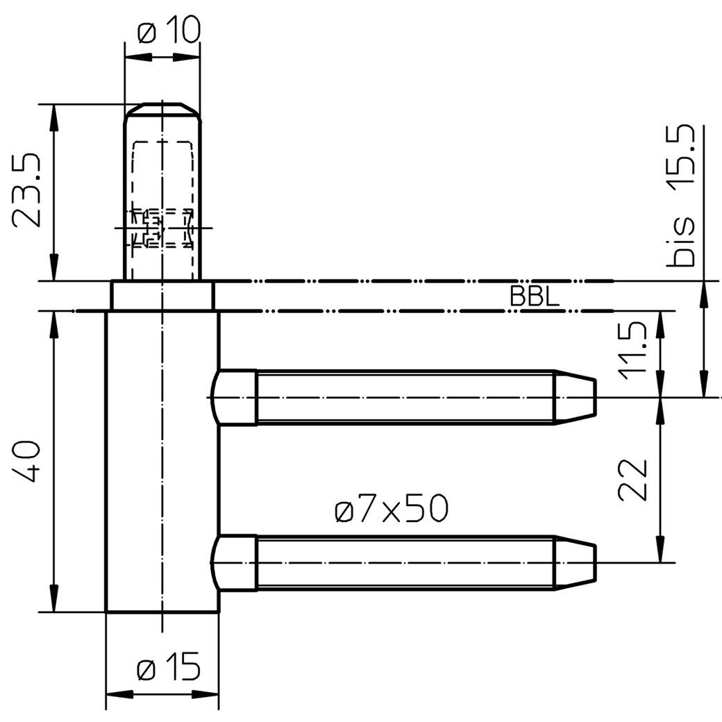 Thumbnail - Simonswerk, Türbeschlag + Scharnier, Rahmenteil VARIANT V 3400 WF HV Stop