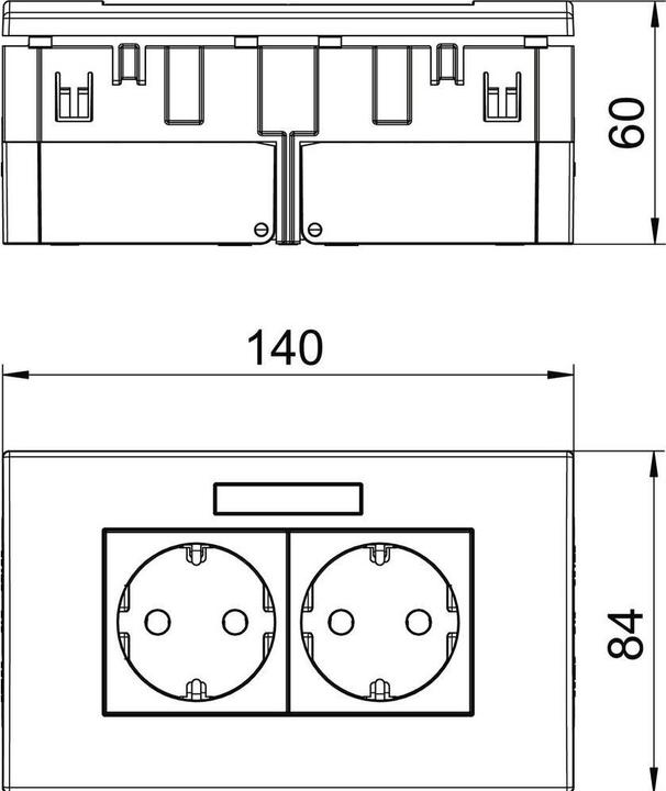 Immagine prodotto OBO Bettermann Vertr ciabatta 2gang 84x140x59 rws SDE-R