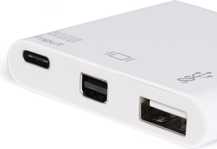 Produktbild equip 133463 USB Typ C zu Mini DisplayPort Buchse USB A Buchse PD Adapter (USB 3.0, Mini DP, 1.50 cm)