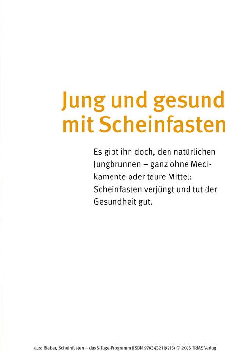 Immagine prodotto Scheinfasten - das 5-Tage-Programm (Tedesco, Riebera Dunja, 2025)
