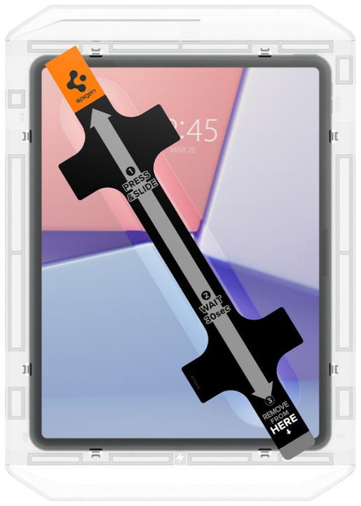 Actual product image Spigen GLAS.tR EZ Fit iPad Air 11 2024 Glass Screen Protector (1 pcs., Apple iPad Air 11 2024)