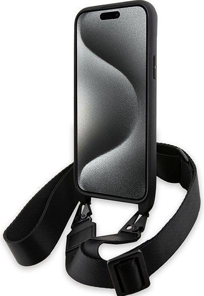 Produktbild BMW BMHCP15S23PSCCK iPhone 15 / 14 / 13 czarny/black hardcase M Edition Carbon Stripe & Strap (Apple iPhone 13, Apple iPhone 14, Apple iPhone 15)
