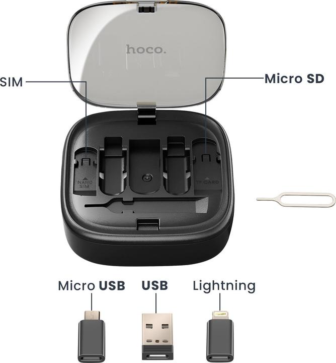 Image du produit Hoco Câble USB tout-en-un (1 m, 60 W)