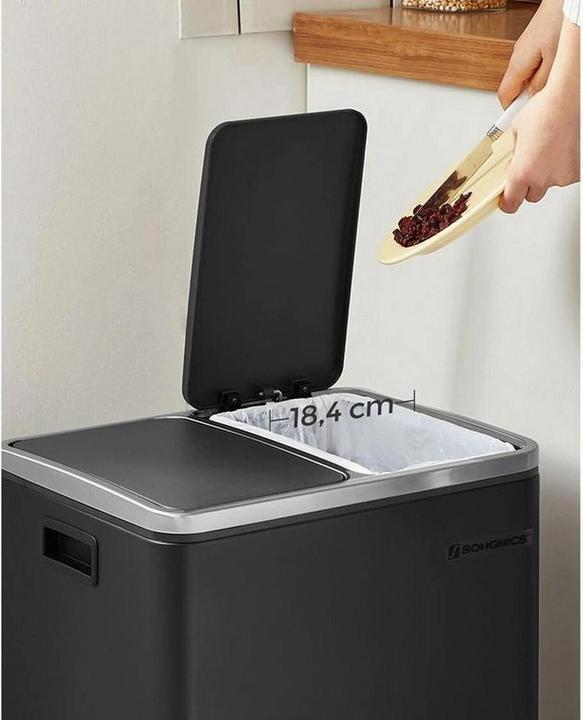 Produktbild Songmics Abfalleimer 30 l, Schwarz (30 l)