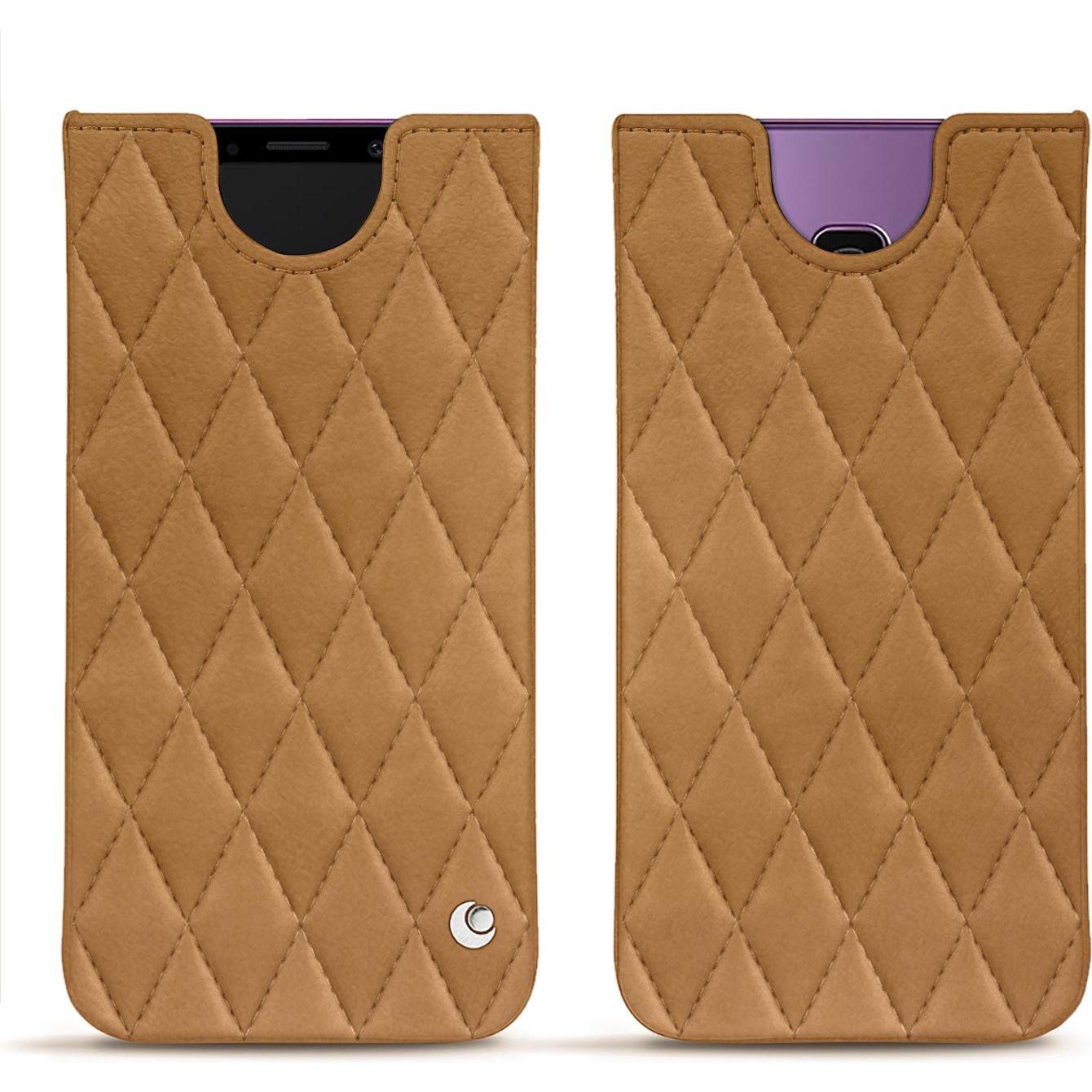 Noreve Lederschutzhülle (Samsung Galaxy S9+), Smartphone Hülle, Braun