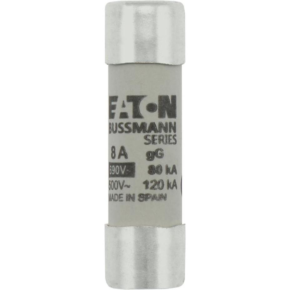 10x Eaton, Sicherung, Sicherungseinsatz, Niederspannung, 8 A, AC 690 V, 80 kA, 14 x 51 mm, gL/gG, IEC C14G8 (Feinsicheru...