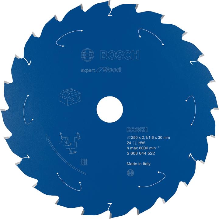 Actual product image Bosch Professional Zubehör Cordless circular saw blade Expert for Wood, 250 x 2.1/1.6 x 30, 24 teeth