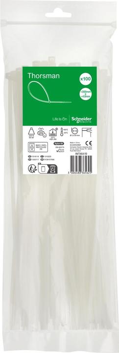 Produktbild APC Kabelbinder 300X4,8 VE 100 Farbe klar (Kunststoffkabelbinder, 300 mm, 100 Stk.)