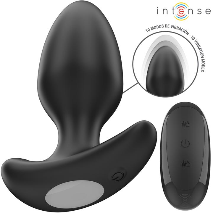 Intense Joey Plug Anale 10 Vibrazioni Nero Telecomando
