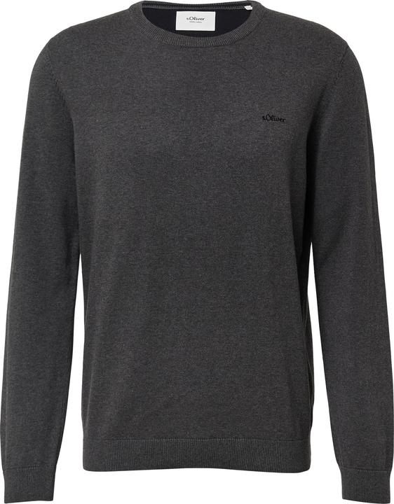 Produktbild s.Oliver Strickpullover Strickpullover mit Logo-Stickerei (3XL)