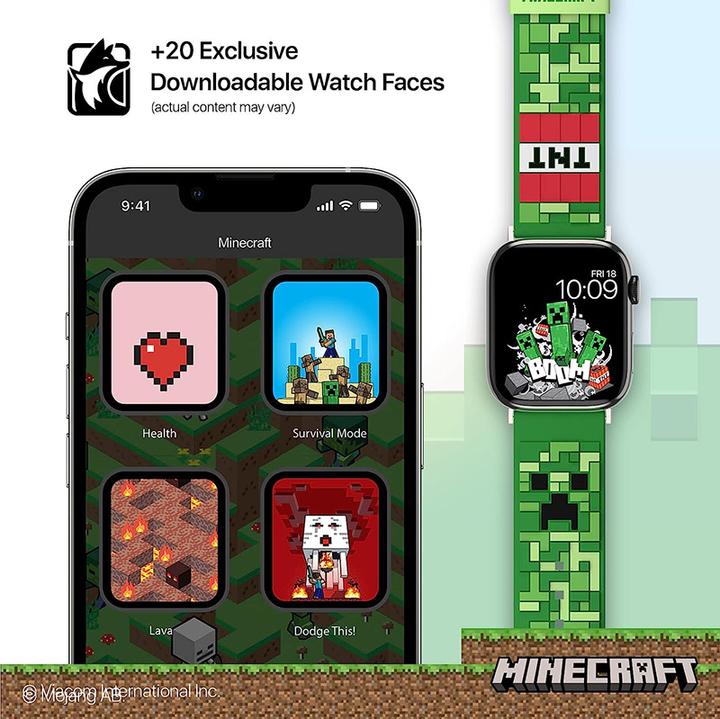 Immagine prodotto Moby Fox Bracciale Minecraft per smartwatch Creeper (Silicone)