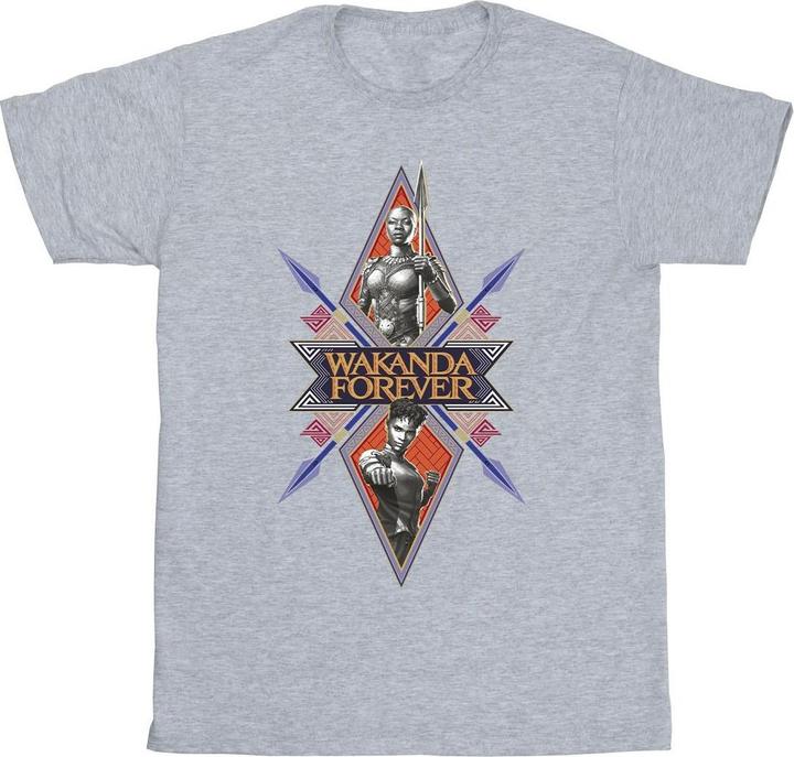 Wakanda Forever Tribal Spear Chest TShirt (XL)