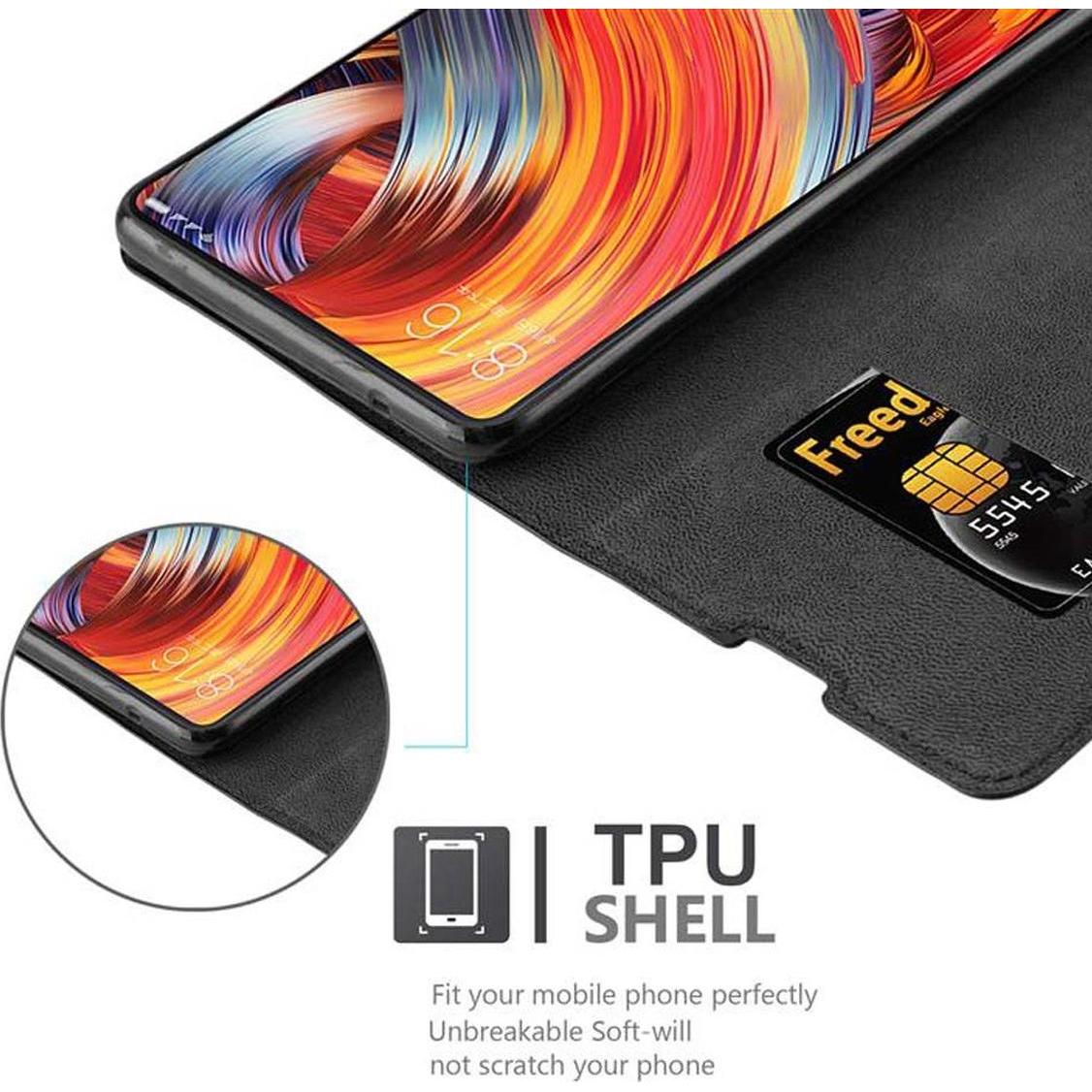 Thumbnail - Cadorabo Book Invisible Magnet Cover (Xiaomi Mi Mix 2), Smartphone Hülle, Schwarz