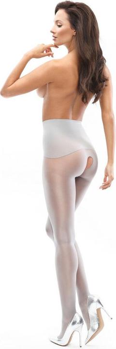 Produktbild MissO MI P703 pantyhose open crotch silver S/L (L, S)