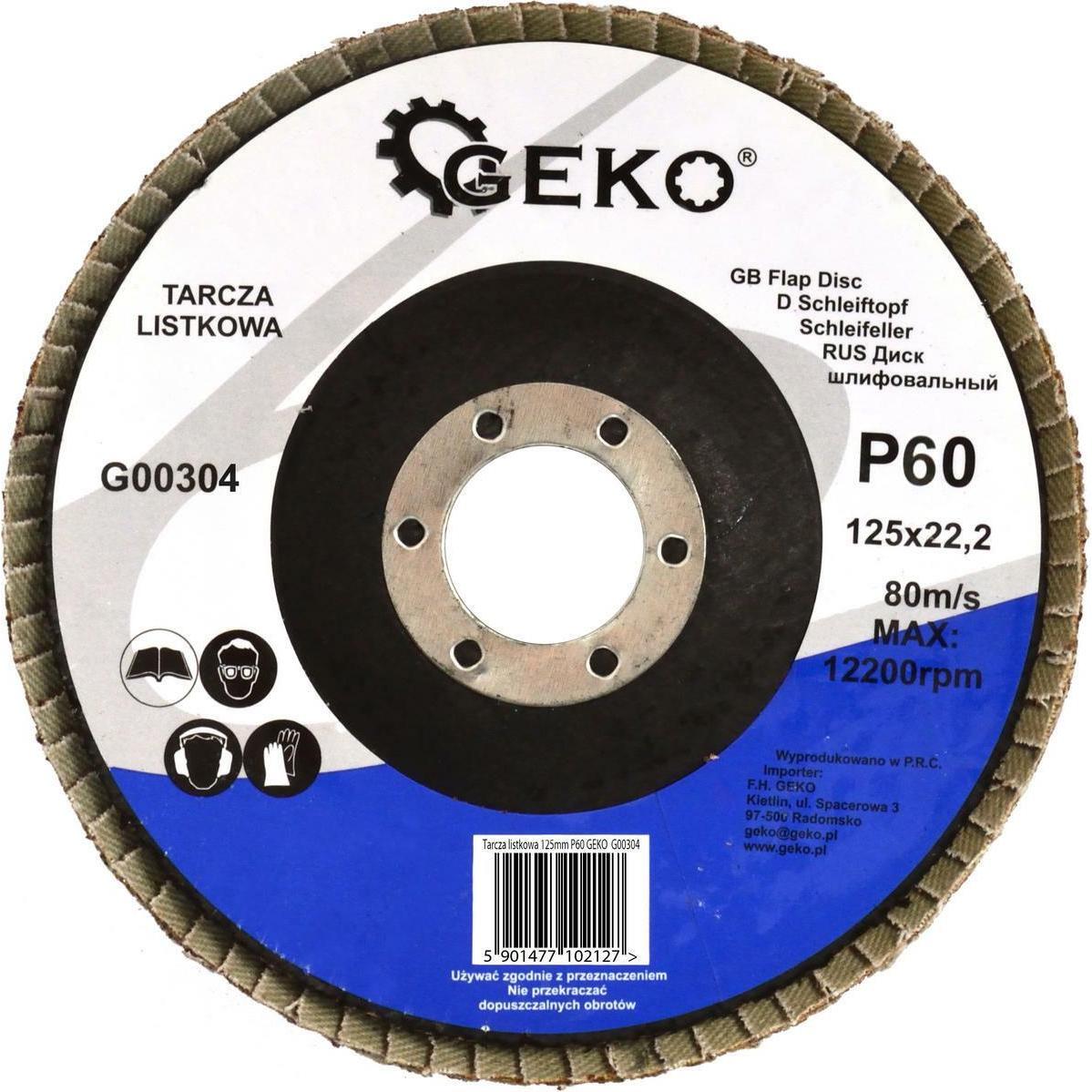 Thumbnail - GEKO, Schleifmittel, Flammscheibe 125mm, P60 (P60)