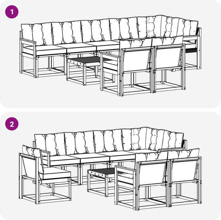 Produktbild vidaXL Outdoor-Sofa